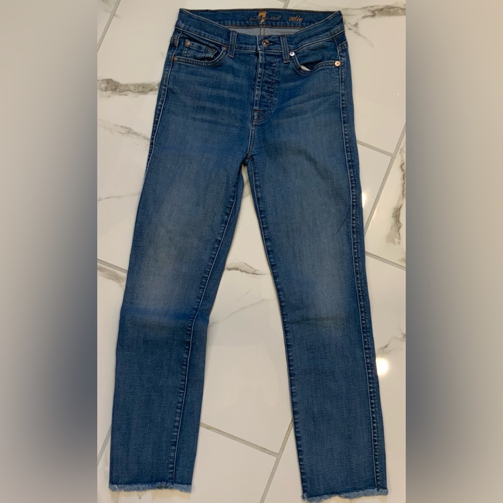 7 For All Mankind Straight Frayed Edie Jeans